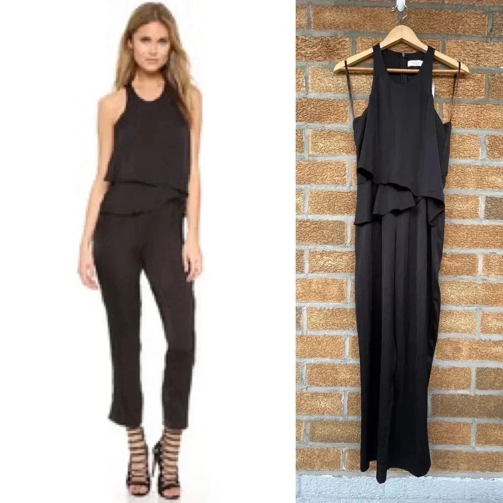 Ali Jay Flounced Bodice Jumpsuit small